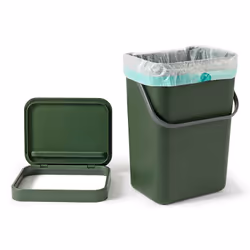 Perfetto 29125 poubelle 5 L Rectangulaire Noir, Vert - Vue supplémentaire 4
