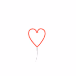 Ginga Heart, Figurine lumineuse décorative, Rouge, Polyéthylène, Polyvinyl chloride (PVC), IP20, Cœur, LED