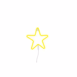 Ginga Star, Figurine lumineuse décorative, Jaune, Polyéthylène, Polyvinyl chloride (PVC), IP20, Étoile, LED