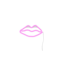 Ginga Lips Figurine lumineuse décorative Rose LED 1,38 W