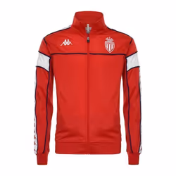 Sweat zippé Kappa Merez AS Monaco Enfant Rouge - Football - Coupe Slim