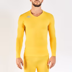 Sous-maillot Bongv Pro Team pour Homme - Jaune - KAPPA - Manches longues - Respirant