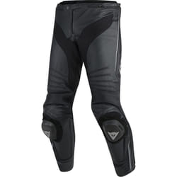 Dainese Misano Pantalon en cuir de moto, noir-gris, taille 56 pour Hommes