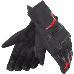 Dainese Tempest D-Dry gants de moto Unisex courts, noir-rouge, taille 2XS pour Hommes