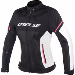 Dainese Air Frame D1 Tex Veste textile de moto de dames, noir-gris-rose, taille 46 pour Femmes