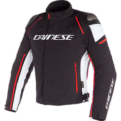 Dainese Racing 3 D-Dry Veste Textile moto, noir-blanc-rouge, taille 54 pour Hommes