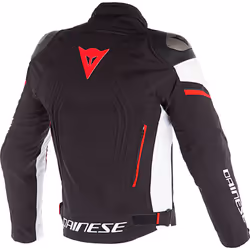 Dainese Racing 3 D-Dry Veste Textile moto, noir-blanc-rouge, taille 54 pour Hommes