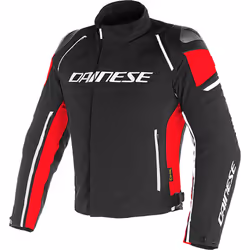Dainese Racing 3 D-Dry Veste Textile moto, noir-rouge, taille 52 pour Hommes