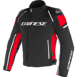 Dainese Racing 3 D-Dry Veste Textile moto, noir-rouge, taille 52 pour Hommes