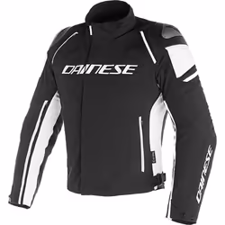 Dainese Racing 3 D-Dry Veste Textile moto, noir-blanc, taille 56 pour Hommes