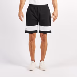 Short Drit pour Homme - Kappa - Noir - Coupe droite - Bande blanche et logo