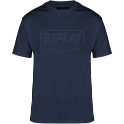 Replay Logo T-Shirt, bleu, taille S pour Hommes
