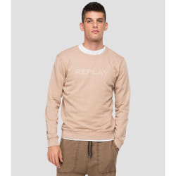 Sweat-shirt en coton bio imprimé Replay