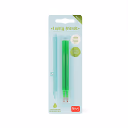 Legami Set de 2 Recharges pour Stylo à Encre Gel - Lovely Friends, vert fluo - Vue supplémentaire 2