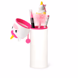 Legami Trousse en Silicone Souple 2-en-1 - Kawaii, Unicorn