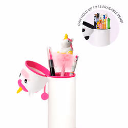 Legami Trousse en Silicone Souple 2-en-1 - Kawaii, Unicorn