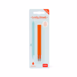 Legami Set de 2 Recharges pour Stylo à Encre Gel - Lovely Friends, orange - Vue supplémentaire 2