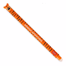 Stylo gel effaçable - LEGAMI - Tigre - Encre orange - Pointe fine 07 mm - Rechargeable