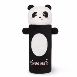 Legami Trousse - Super Soft!, Panda, Trousse à crayons, Polyester, Noir, Blanc, Image, Fermeture éclair, Enfant