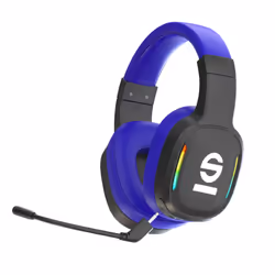 Sparco SPWHEADPHONEPRO, Sans fil, Jouer, 20 - 20000 Hz, 350 g, Casque, Noir, Bleu