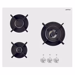 Airlux AV635HWH, Blanc, Intégré, Gaz, Verre, 3 zone(s), 3 zone(s)