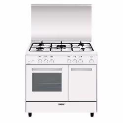 Glem Gas AR965GX, Cuisinière, Blanc, Rotatif, Devant, Gaz, 5 zone(s)