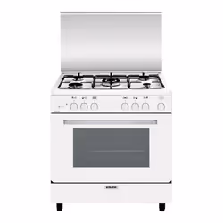 Glem Gas A855GX, Cuisinière, Blanc, Rotatif, Devant, Gaz, 5 zone(s)