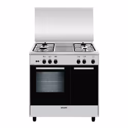 Glem Gas AR854GI, Cuisinière, Titane, Boutons, Rotatif, Devant, émail, Inférieur droit