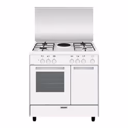 Glem Gas AR856EX, Cuisinière, Blanc, Rotatif, Devant, Combi, 5 zone(s)