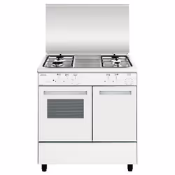 Airlux AA8PGWH2, Built-in cooker, Blanc, Boutons, Rotatif, Acier inoxydable, Devant, 1,3 m