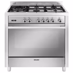Glem Gas GX960CQIX, Cuisinière, Acier inoxydable, Rotatif, Acier inoxydable, Devant, 120 m
