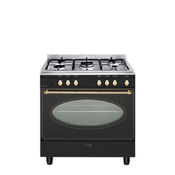 Glem Gas GU850CER four et cuisinière Gaz Noir, Or A
