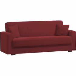 CANAPÉ LIT 3 PLACES - Canapé-lit conteneur linéaire, Canapé de salon en tissu rembourré avec ouverture clic-clac, 212x80h87 c ...