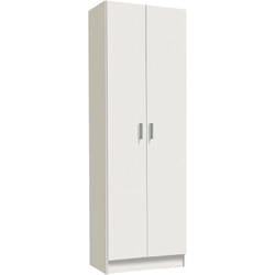 Dmora - Armoire à usages multiples Portsmouth, Armoire auxiliaire à 2 portes, Armoire à chaussures moderne, Range-chaussures vertical, cm 59x37h180,