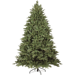 Sapin de Noël Trento, Sapin artificiel extra épais, véritable Sapin effet pvc, 850 branches, hauteur 150 cm, avec emballage renforcé - Dmora
