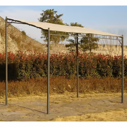 Pergola murale de jardin utile et pratique pour l'extérieur. Robuste : grâce à la base des pieds préparée pour l'ancrage au s ...