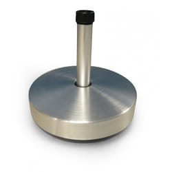 Base ronde pour parapluie, couleur aluminium, diamètre 50 cm, hauteur 41,5 cm, avec emballage renforcé - Dmora