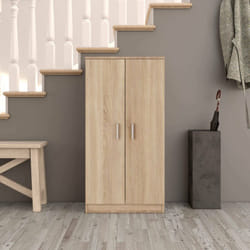 Dmora - Armoire multifonctionnelle avec 2 portes avec 6 étagères, Étagère à chaussures polyvalente, Meuble de rangement avec étagères, cm 55x36h108,