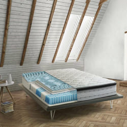 Matelas simple Laila 200x80h27 cm Blanc