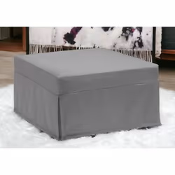 Dmora - Lit pliant Ancilla 80x80h45 cm Gris Panneau effet bois et Polyester