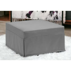 Dmora - Lit pliant Ancilla 80x80h45 cm Gris Panneau effet bois et Polyester