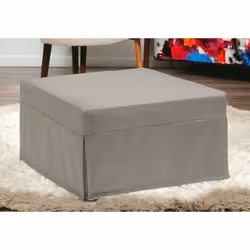 Dmora - Lit pliant Ancilla 80x80h45 cm gris tourterelle Panneau effet bois et Polyester