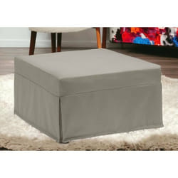 Dmora - Lit pliant Ancilla 80x80h45 cm gris tourterelle Panneau effet bois et Polyester