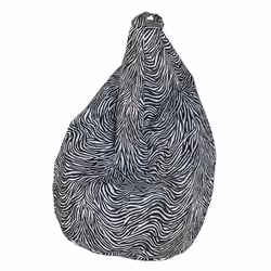 Dmora Pouf avec motif zèbre noir et blanc Dimensions 80 x 120 x 80 cm