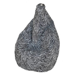 Dmora Pouf avec motif zèbre noir et blanc Dimensions 80 x 120 x 80 cm