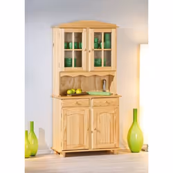 Buffet Darmstadt 88x32h198 cm chêne
