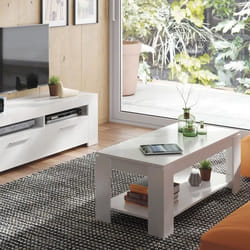 Dmora Table basse en bois blanc