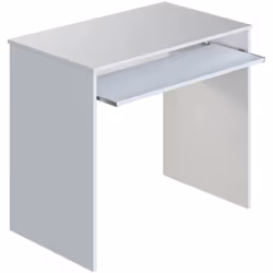 BUREAU - Bureau avec ètagère, Table d'ètude pour PC pour bureau ou chambre, Table d'ètude, 90x54h79 cm, Blanc. STRUCTURE ET U ...