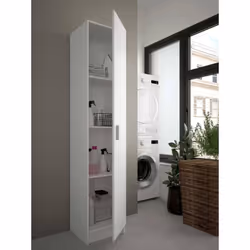 ARMOIRE À USAGES MULTIPLES CLEARWATER - Armoire auxiliaire avec 1 porte, Armoire à chaussures avec étagères, Range-chaussures ...