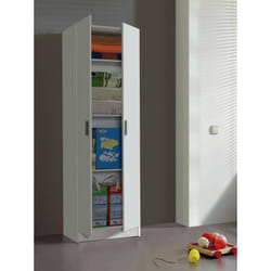 Dmora - Armoire à usages multiples Salem, Armoire auxiliaire à 2 portes, Étagère à chaussures avec 3 étagères, Meuble à chaussures haut moderne, cm